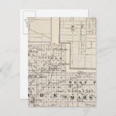 シュタルク郡とマーシャル郡西部の地図 ポストカード (正面/裏面)