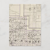 シュタルク郡とマーシャル郡西部の地図 ポストカード (正面)