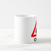 シュッシュッと音を立てて進まれる コーヒーマグカップ (中央)