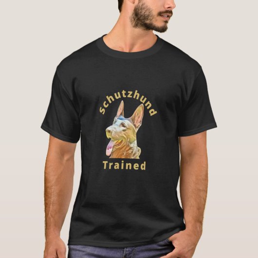 シュッツフント訓練済みジャーマンシェパード Tシャツ (正面)