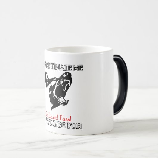 シュツフンド·ドイツの羊飼いドイツのGSD樹皮かみつき モーフィングマグカップ (正面右)