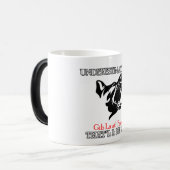 シュツフンド·ドイツの羊飼いドイツのGSD樹皮かみつき モーフィングマグカップ (正面左)