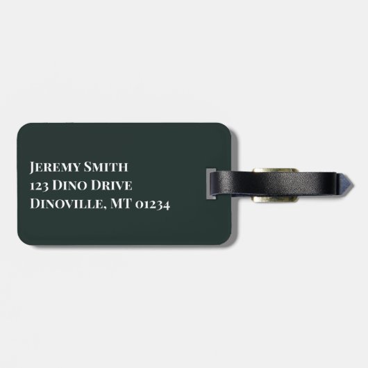 シュテゴサウルスとデイノニカス恐竜 ラゲッジタグ (裏面横)