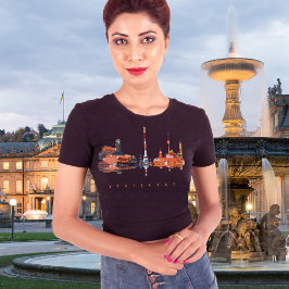 シュトゥットガルトカラフルシルエット Tシャツ