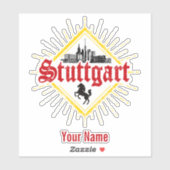 シュトゥットガルトシティドイツレトロスカイラインヴィンテージ シール (シート)