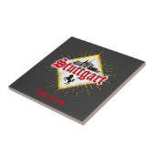 シュトゥットガルトシティドイツレトロスカイラインヴィンテージ タイル (側面)