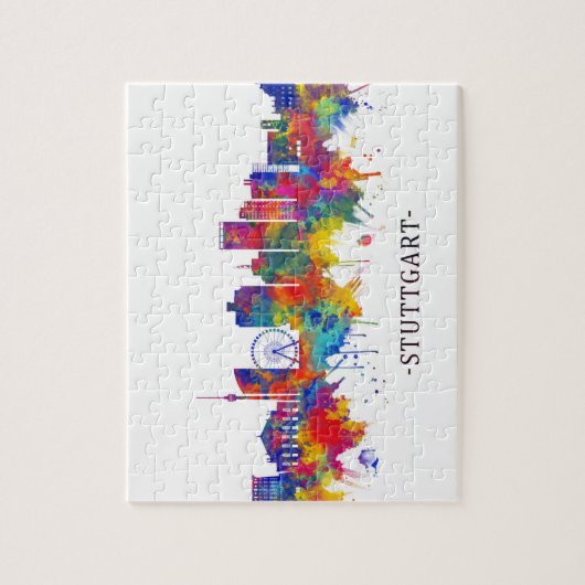 シュトゥットガルトドイツスカイライン ジグソーパズル (縦)