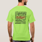 シュトゥットガルトドイツ男子ラグランド野球Tシャツ Tシャツ (裏面)