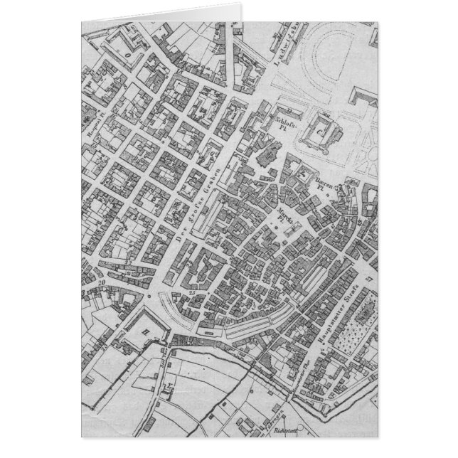 シュトゥットガルトドイツ(1794年)のヴィンテージの地図 (正面)