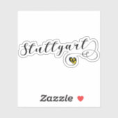 シュトゥットガルトハート国旗 シール (シート)