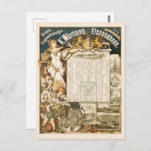 シュトゥットガルトヴィンテージ鉄道旅行ポスター1894 ポストカード (正面/裏面)