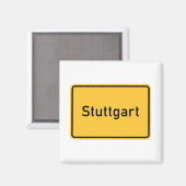 シュトゥットガルト、ドイツロードサイン マグネット (正面/裏面)