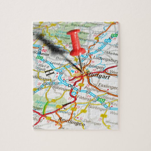 シュトゥットガルト、ドイツ ジグソーパズル (縦)