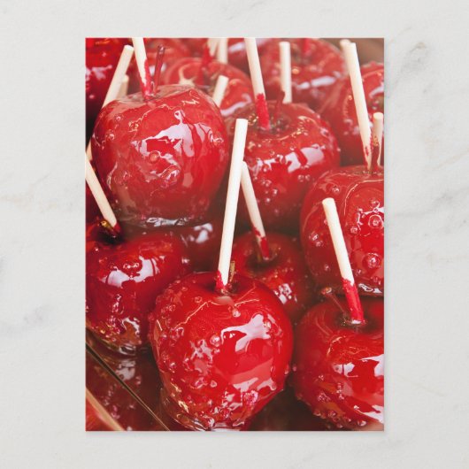 シュトゥットガルト・ビアフェスティバでキャンディでフルーツをコーティング ポストカード (正面)