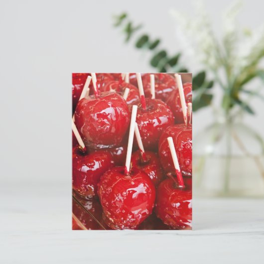 シュトゥットガルト・ビアフェスティバでキャンディでフルーツをコーティング ポストカード (スタンド正面)