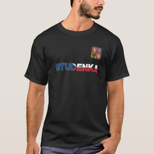 シュトゥデンカチェコ共和国ハート国旗Arのライオンコート Tシャツ (正面)