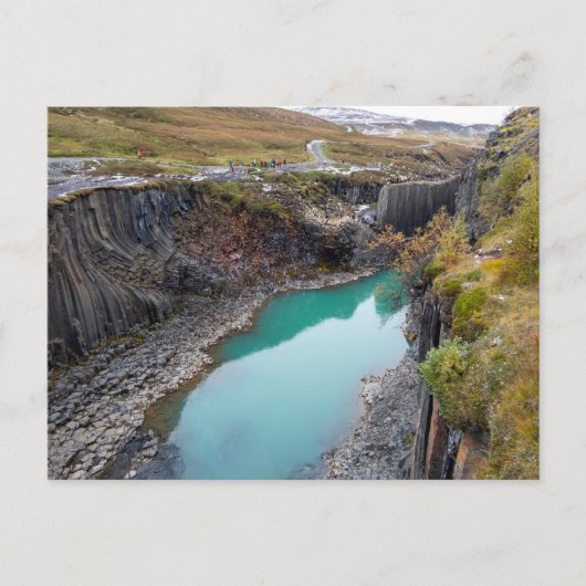 シュトラギルキャニオン，アイスランド ポストカード (正面)