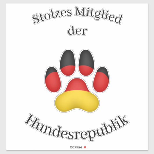 シュトルズMitglied der Hundesrepublikドイツ犬 シール (シート)