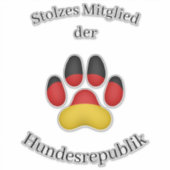 シュトルズMitglied der Hundesrepublikドイツ犬 シール (正面)