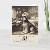 シュナおもしろいーザー折り畳みグリーティングカード カード (正面)