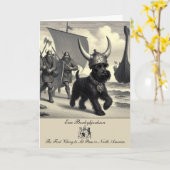 シュナおもしろいーザー折り畳みグリーティングカード カード (黄色い花)