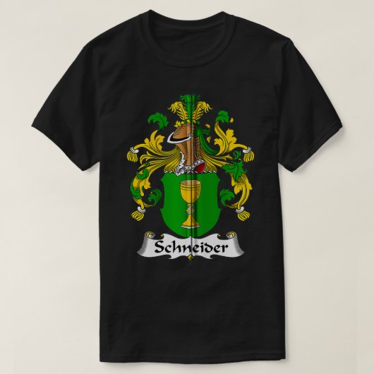 シュナイダーコートオブアームズ家紋ジップ Tシャツ (デザイン正面)
