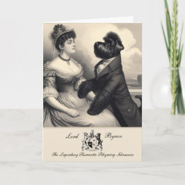 シュナウザーおもしろいバイロン挨拶カード カード