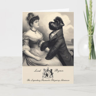 シュナウザーおもしろいバイロン挨拶カード カード