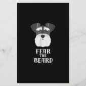 シュナウザーおもしろいーは髭の贈り物を恐れる 便箋 (正面)