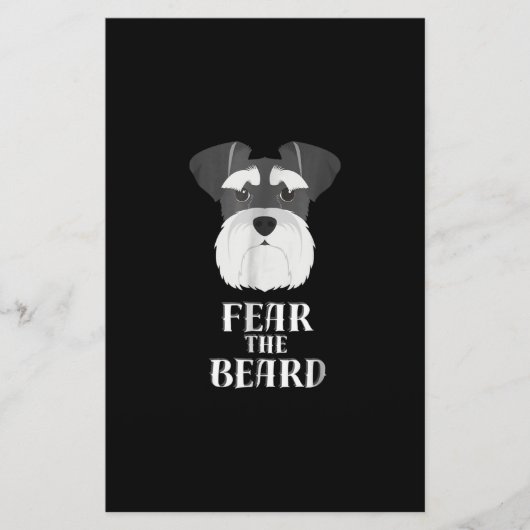 シュナウザーおもしろいーは髭の贈り物を恐れる 便箋 (正面)