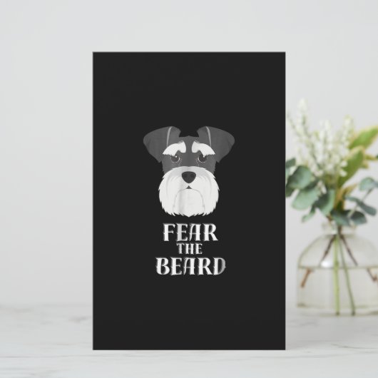 シュナウザーおもしろいーは髭の贈り物を恐れる 便箋 (スタンド正面)