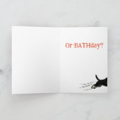 シュナウザーおもしろい誕生日グリーティングカード カード (内部)