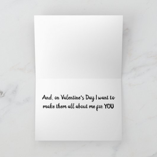 シュナウザーが「バレンタインの願い」を訴える カード (内部)