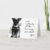 シュナウザーが「バレンタインの願い」を訴える カード (正面)