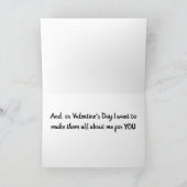 シュナウザーが「バレンタイン·ウィッシュ」を主張 カード (内部)