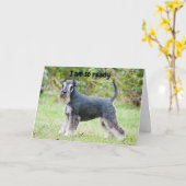 シュナウザーさんは「HAPPY "60th誕生日"と言う カード (黄色い花)