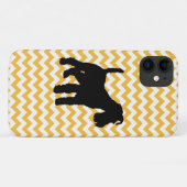 シュナウザーでオレンジかブルーのシェブロンを選ぶ Case-Mate iPhoneケース (裏面(横))