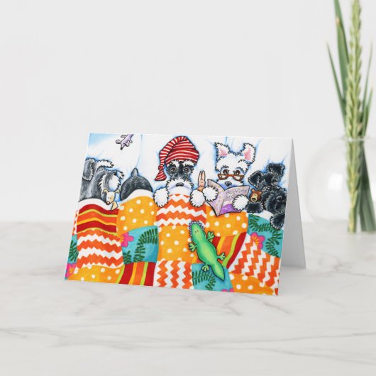 シュナウザーとスヌーズ カード (正面)