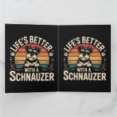 シュナウザーと一緒なら人生はもっと楽しい カード (内部)