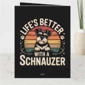 シュナウザーと一緒なら人生はもっと楽しい カード (裏面)