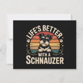 シュナウザーと一緒なら人生はもっと楽しい 招待状 (裏面)