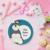 シュナウザーと水玉模様 パーソナライズされた ペーパープレート (パーティー)