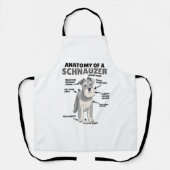 シュナウザーのかわいい犬の子犬の解剖学 エプロン (正面)