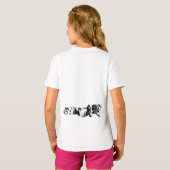シュナウザーのデュオ - 黒と白のグラフィックTシャツ Tシャツ (裏面フル)