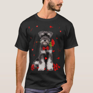 シュナウザーのバレンタインデーの服 犬のバレンタイン Tシャツ