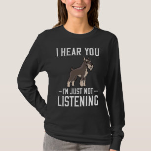 シュナウザーの子犬の飼い主 恋人 Tシャツ