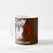 シュナウザーの犬の恋人と人生は良い コーヒーマグカップ (正面左)
