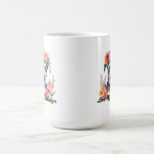 シュナウザーの花束 コーヒーマグカップ (中央)