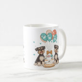 シュナウザーの誕生日おめでとう コーヒーマグカップ (正面右)