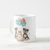 シュナウザーの誕生日おめでとう コーヒーマグカップ (正面左)